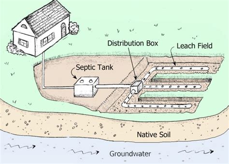 septic tank distribution box and lateral line diagram|leach field size chart.